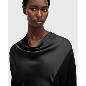 AllSaints Myra Cowl Neck Merino Wool Jumper